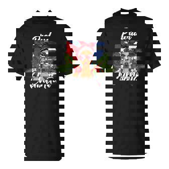 Cuba Flag Hispanic Heritage Month Cubanita Messy Bun T-Shirt | Seseable CA