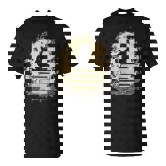 Cute Cat Sitting On Books With Mushrooms Cottage Core T-Shirt | Mazezy