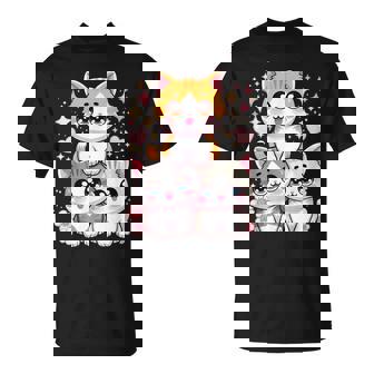 Cute Cats Anime Kawaii Kitty Cat T-Shirt | Seseable CA