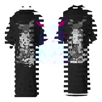 Cute E-Girl Anime Girl Goth Bunny Grunge Gothic Outfit T-Shirt | Mazezy