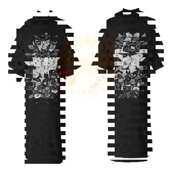 Cute Fairycore Floral Moth Aesthetic Girls Cottagecore T-Shirt | Mazezy