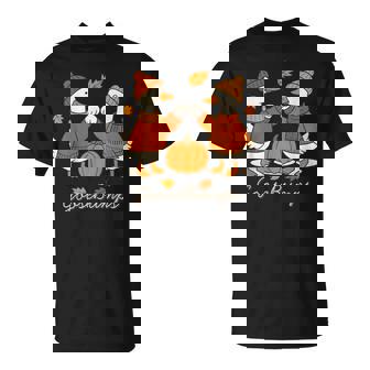 Cute Goose Bumps Goose Fall Animals Pun Pumkin Autumn Leaves T-Shirt | Mazezy