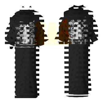 Cute Halloween Dogs Ghost Witch Mummy Costume T-Shirt - Thegiftio