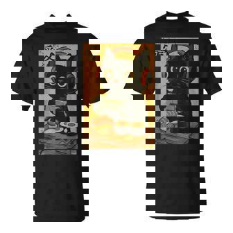 Cute Kawaii Gamer Cat Retro Japanese Cat Gaming T-Shirt | Seseable FR