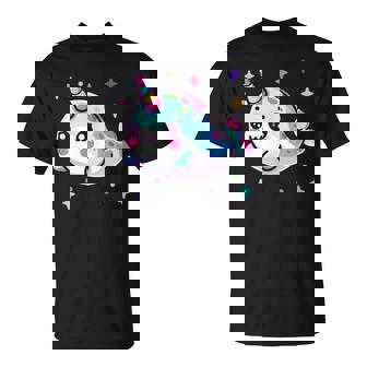 Cute Kawaii Narwhal Blue Pink Anime Sea Critter Fun T-Shirt - Thegiftio