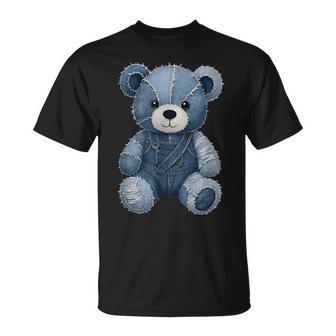 Cute Teddy Bear In Jeans T-Shirt - Thegiftio UK