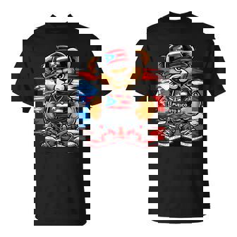 Cute Teddy Bear Puerto Rico Flag Boricua Puerto Rican T-Shirt | Mazezy