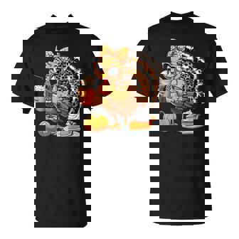 Cute Turkey Drinking Coffee Thanksgiving Turkey Day T-Shirt - Thegiftio