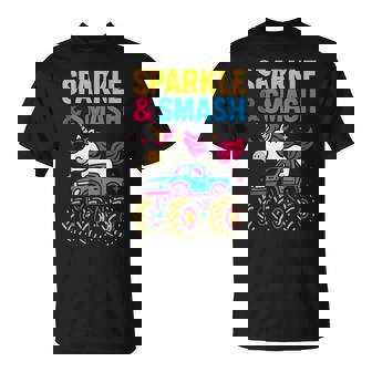 Cute Unicorn Monster Truck Sparkle & Smash Girls Cute T-Shirt | Seseable FR