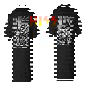 Cute Hiss Cats Rock Kittens Kitty Rocking Music Cat Lovers T-Shirt - Monsterry