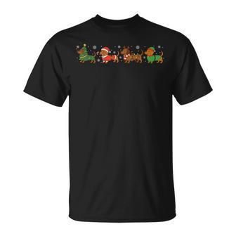Dackel Weihnachten Lustiger Weiner Hund T-Shirt - Geschenkecke