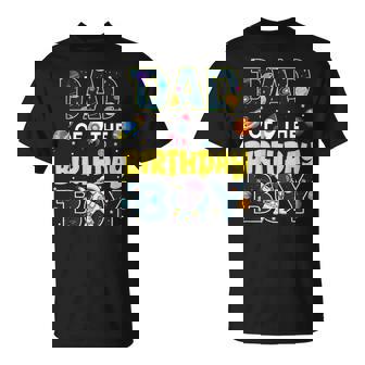 Dad Of The Birthday Boy Astronaut Family Space Planets T-Shirt - Thegiftio