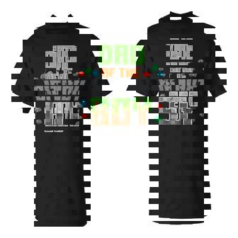 Dad Of Birthday Boy Pixel Gaming Bday Party Men T-Shirt | Seseable CA