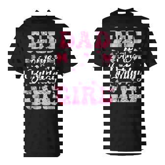 Dad Of The Birthday Girl Family Pink Coquette Bow T-Shirt | Seseable CA