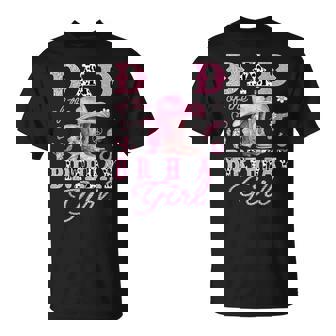 Dad Of The Birthday Girl Pink Cowgirl Western Rodeo T-Shirt - Thegiftio