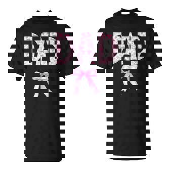 Dad Birthday Squad Matching Coquette Bow Family Party T-Shirt | Seseable UK