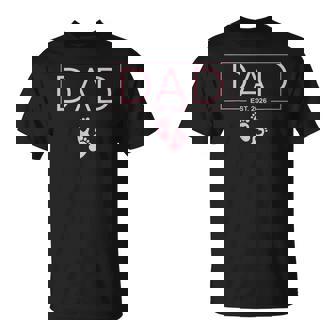 Dad Est 2026 Expect Baby 2026 Fathers Day 2026 Pink New Dad T-Shirt | Seseable CA