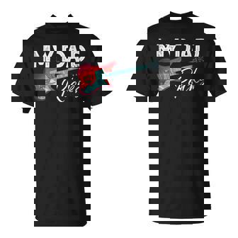 My Dad Rocks Rock And Roll Electronic Rock Guitar Tank Top T-Shirt | Mazezy