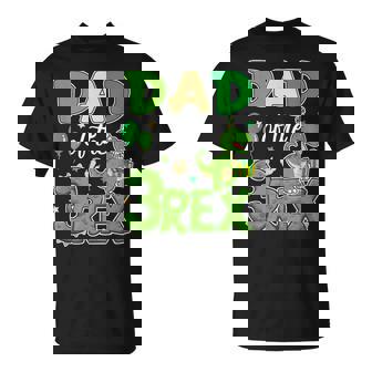 Dad Of The Three Rex Birthday Dinosaur Family Matching T-Shirt - Monsterry