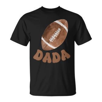 Dada Of The 1 Year Old Football 1St Year Down Birthday Party T-Shirt - Thegiftio UK