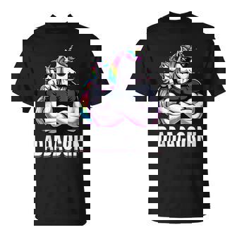 Dadacorn Licorne Papa Fête Des Pères Fille T-Shirt - Cadeauxyz