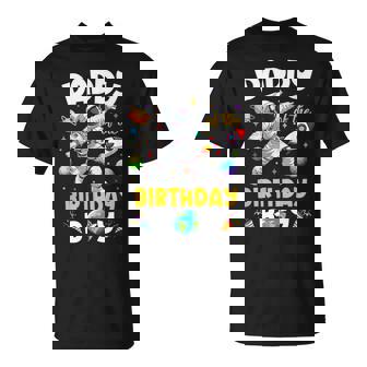 Daddy Of The Birthday Boy Astronaut Outer Space Birthday T-Shirt - Thegiftio