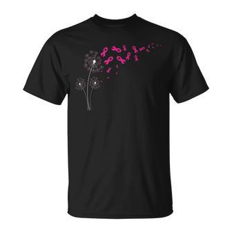 Damen Flower Ribbons Brustkrebs-Bewusstsein Rosa Grafik T-Shirt - Geschenkecke