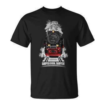 Dampfen Digga Dampfen I Dampflok Eisenbahn T-Shirt - Geschenkecke