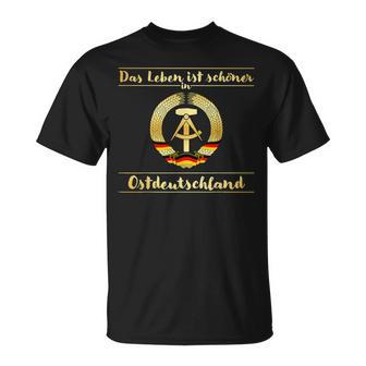 Das Leben Istchöner In Ostdeutschland Ddr Ossi T-Shirt - Geschenkecke