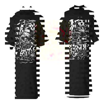 De Navidad Con Calavera Gótica Feliz Navidad Oscuro Holiday Camiseta unisex - Regaloses