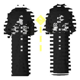 Deer Headlights With Road Markings Couples Costume Halloween T-Shirt | Mazezy