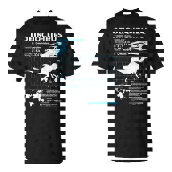 Deinocheirus Fact Sheet Dinosaur Facts T-Shirt - Monsterry
