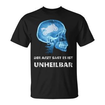 Der Arztagt Es Ist Unheilbar Röntgenbild Motorrad T-Shirt - Geschenkecke