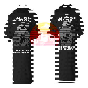 Desert On A Dark Desert Highway Mojave Cactus Retro T-Shirt | Mazezy