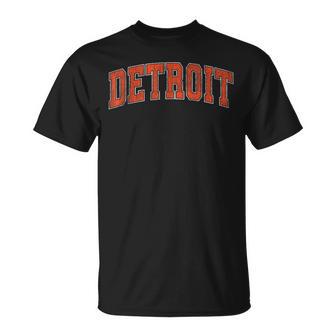 Detroit Michigan Mi Vintage Athletic Sports T-Shirt - Thegiftio
