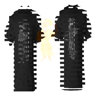 Deutsche Landsknecht Katze Renaissance Zweihanderchwert Hema T-Shirt - Seseable