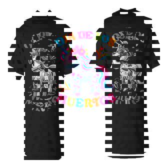 Dia De Los Muertos Crâne Floral Licorne Animal Du Zoo Mexicain T-Shirt - Cadeauxyz