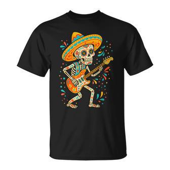 Dia De Los Muertos Skeleton Dancing Skull Day Of The Dead T-Shirt - Thegiftio UK