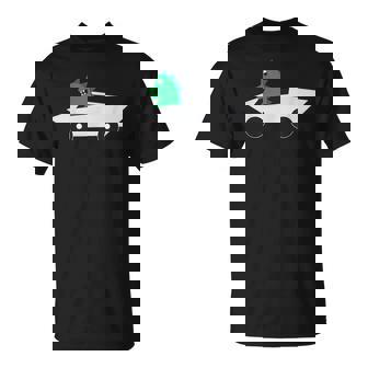 Dinosaur Driving Futuristic Electric Truck T-Shirt | Mazezy