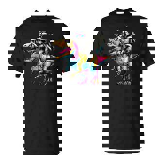 Dinosaur T-Rex Raccoon Tyrannosaurus Rex Raccoon T-Shirt | Mazezy