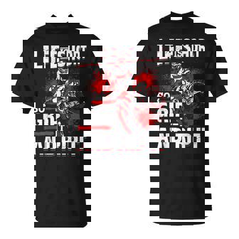 Dirtbike Motocross Live Is Short So Grip It And Rip It MX T-Shirt | Mazezy