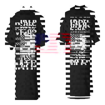 Disabled Veteran Lives Matter Flag American Us Vet Military T-Shirt - Thegiftio