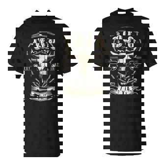 Distressed Cojo Name & Bull-Skull Retro Country Music Outlaw T-Shirt - Thegiftio