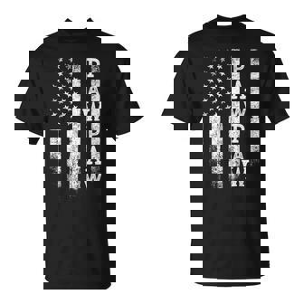 Distressed Pawpaw American Flag Patriotic Father's Day T-Shirt | Mazezy