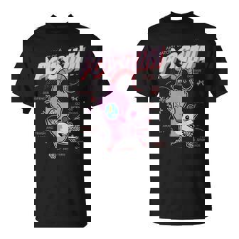 Divertida Anatomía De Una Zarigüeya Lindo Diseño De Animales De Dibujos Animados Kawaii Manga Larga Camiseta unisex - Regaloses