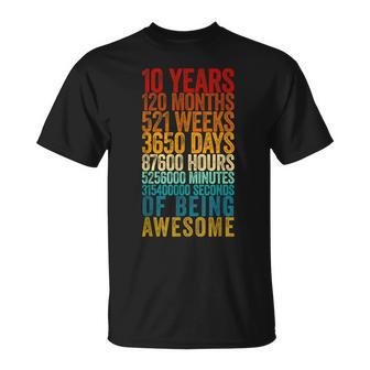 Divertida Camisa De Cumpleaños Número 10 Old Meter Divertidos Regalos Para Niños De 10 Años Camiseta unisex - Regaloses