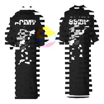 Divertida De Fútbol De Colombia Con Bandera De Fútbol Camiseta unisex - Regaloses