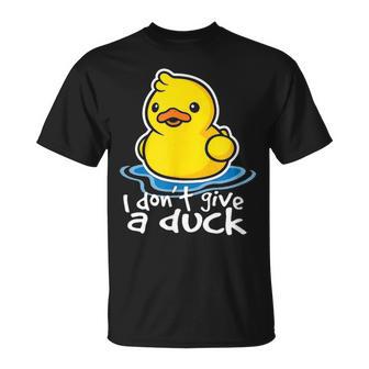 Divertida De Regalo Con Texto En Inglés I Don't Give A Duck Camiseta unisex - Regaloses