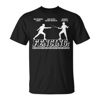 Divertido Esgrima Esgrima Regalo Camiseta unisex - Regaloses