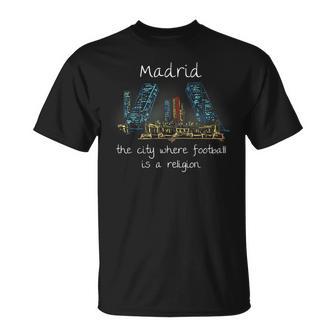 Divertido Recuerdo De Madrid España Regalo Artístico Dibujado A Mano Camiseta unisex - Regaloses